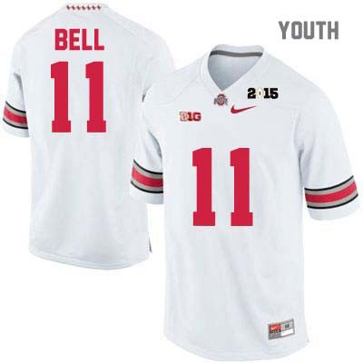 Ohio State Buckeyes Youth Vonn Bell #11 White Authentic Nike 2015 Patch College NCAA Stitched Football Jersey ZV19J55AO